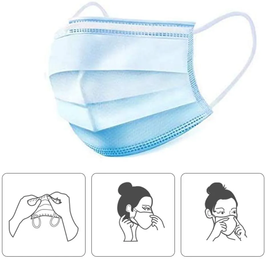 12-24 Hours Shipping Disposable Protective Anti Flu Dust Pollution Mask Face Allergy Particulate Face Filter Air Purification