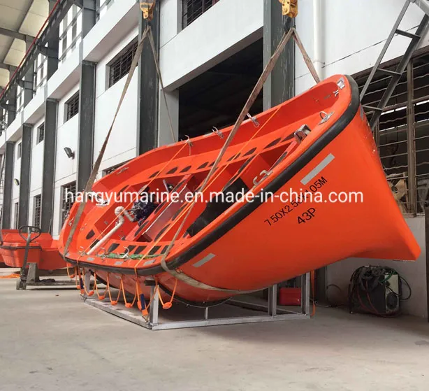 16 Persons Fiberglass Freefall Lifeboat Solas Free Fall Type Lifeboat