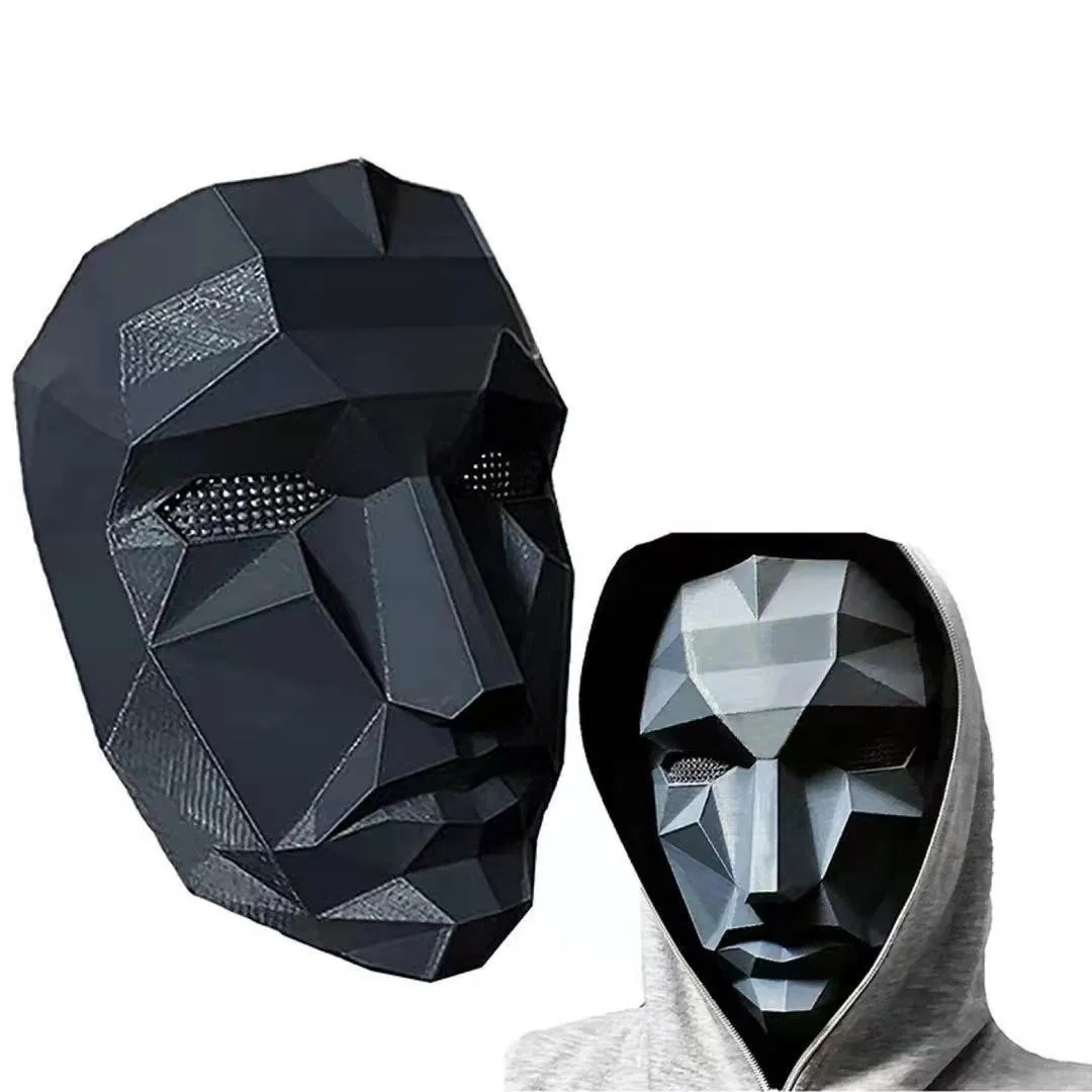 2021 Hot Sale Plastic Black Round Square Triangle Halloween Party Squidgame Mask Cosplay Decoration Squid Game Mask