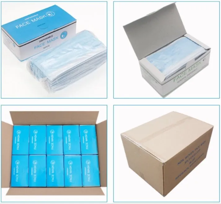 3 Layers of Protective Mask, Non-Woven Melt-Blown Face Mask