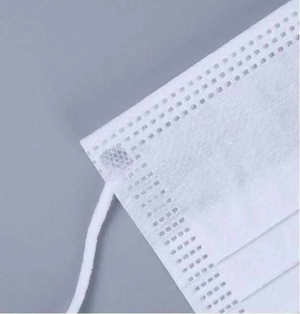 3-Ply Ear Loop Mask / White Color Disposable Face Mask / Non Woven Mask