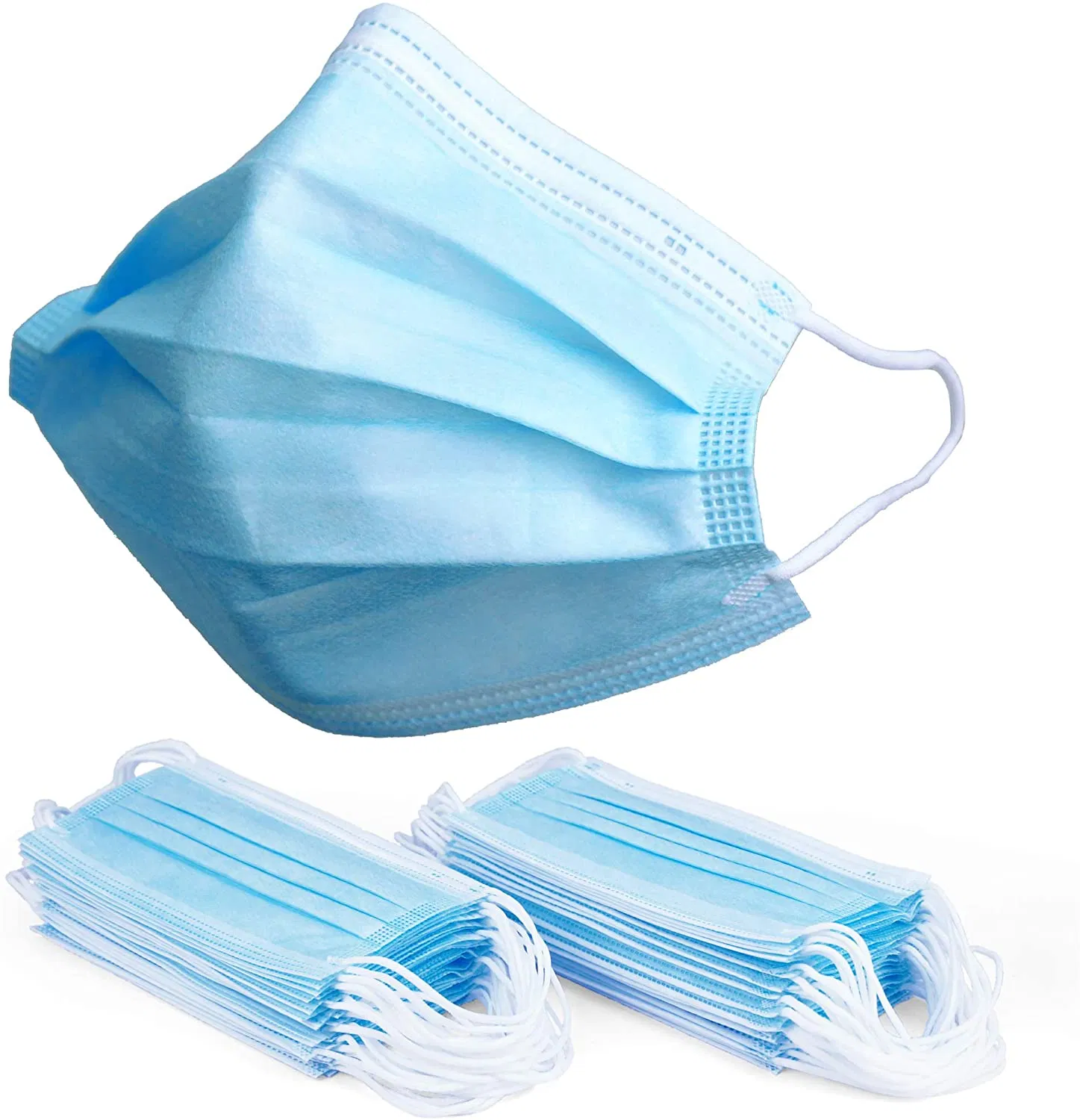 3 Ply Foldable Melt-Blown PP Non-Woven Fabric White 3D Disposable Protective Face Mask for C