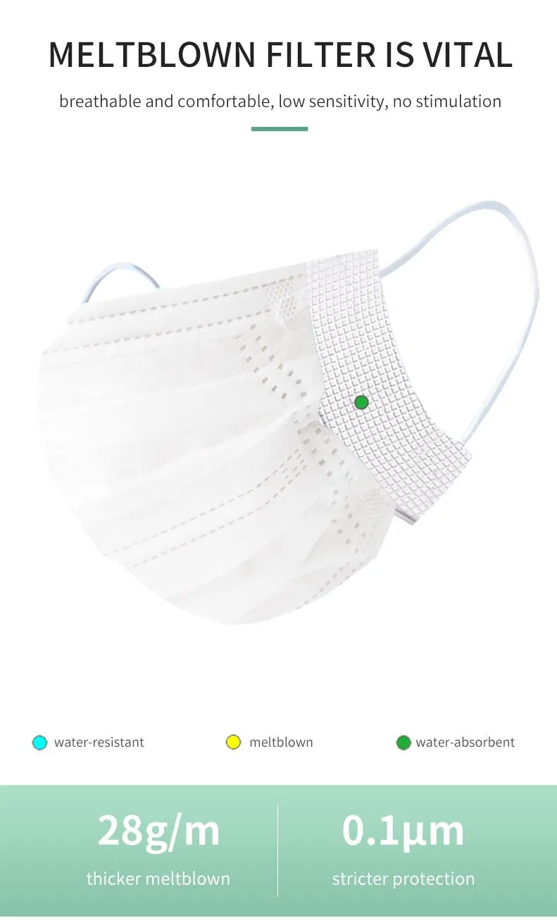 3 Ply Non-Woven Disposable Adult Face Mask