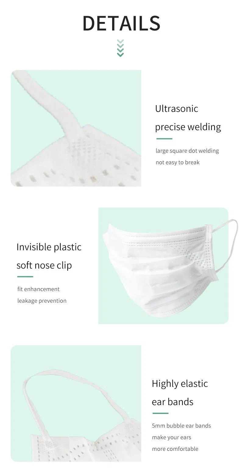 3 Ply Non-Woven Disposable Adult Face Mask