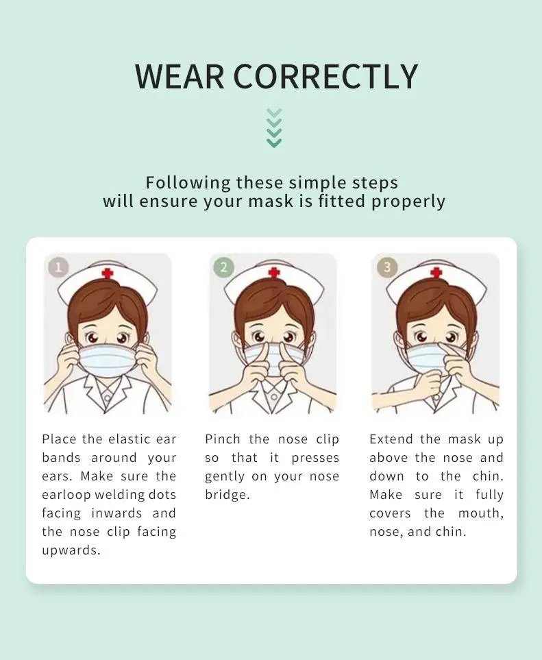 3 Ply Non-Woven Disposable Adult Face Mask