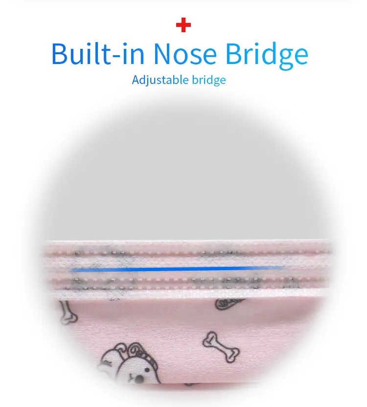 3 Ply Perfect Disposable Non-Woven Nose Mouth Printed Half Face Mask