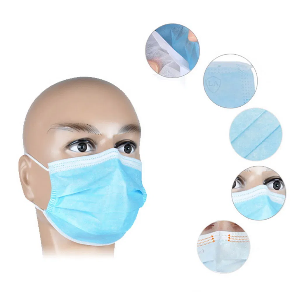 3ply Earloop Face Mouth Mask China Factory Directly Sale Disposable Face Mask