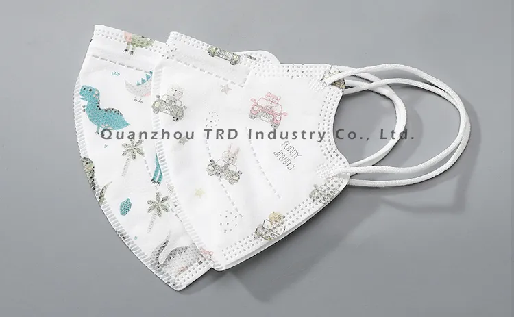 4 Plies 3D Printed Disposable Protective Children Face Mask Anti-Virus OEM Price