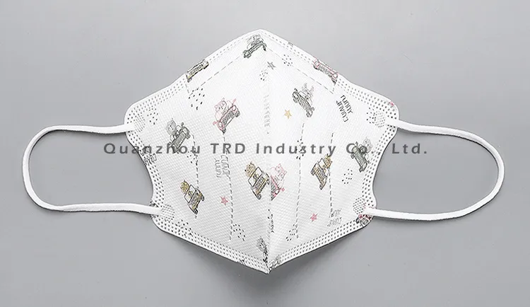 4 Plies 3D Printed Disposable Protective Children Face Mask Anti-Virus OEM Price