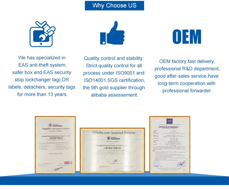 Am Security Hard Tag Work with Magnetic or Mechanical Detacher