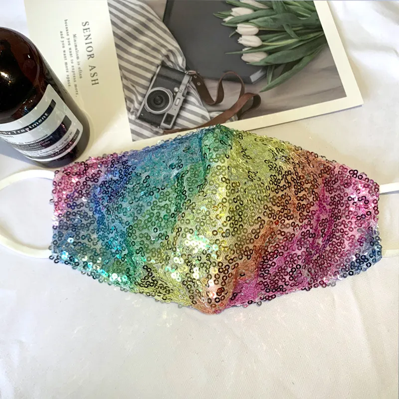 Amazon Hot Sale New Design Sequin Mask Protective Face