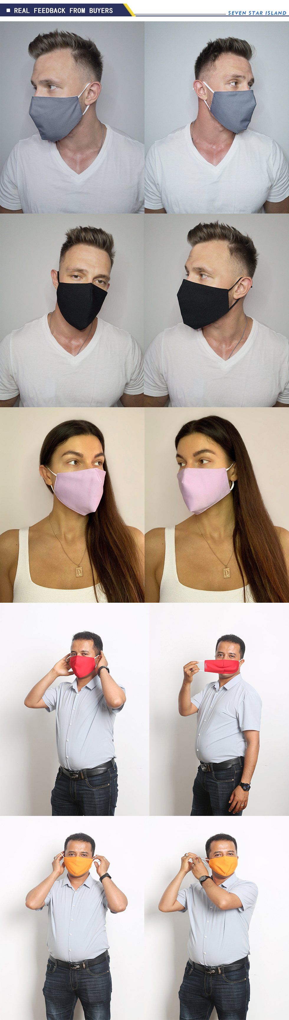 Anti-Dust Cotton Mouth Face Respirator Mask Black Cotton Face Mask