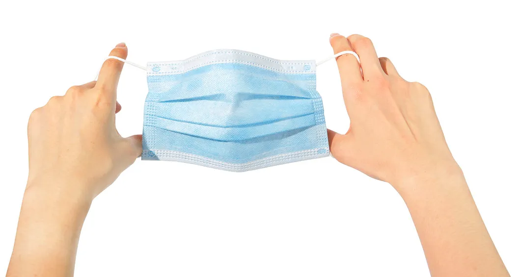 Anti Dust Flu Face Mask Disposable 5ply White Blue Color Face Mask