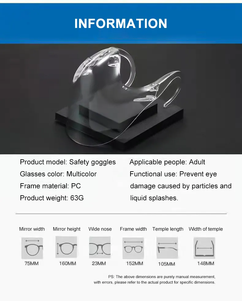 Anti Fog and Durable Clear Face Shield Clarity Mask Combine Comfort Safe Plastic Reusable Transparent Clear Face Mask