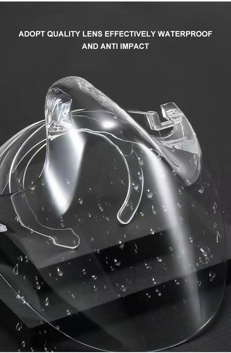 Anti Fog and Durable Clear Face Shield Clarity Mask Combine Comfort Safe Plastic Reusable Transparent Clear Face Mask