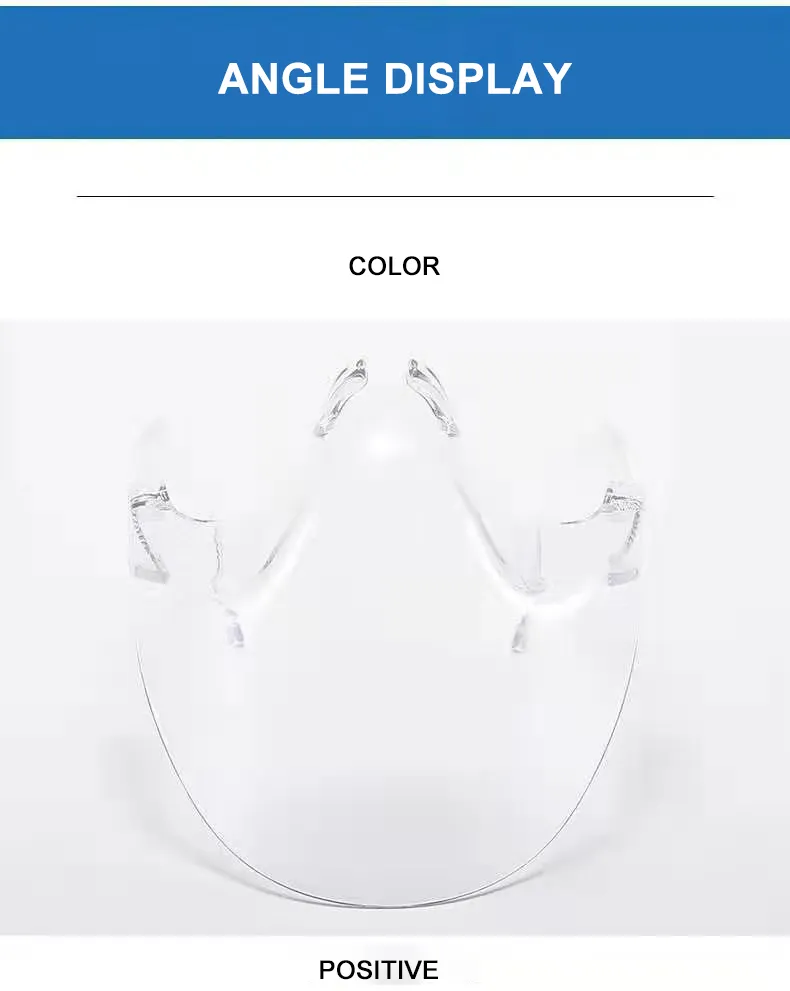 Anti Fog and Durable Clear Face Shield Clarity Mask Combine Comfort Safe Plastic Reusable Transparent Clear Face Mask