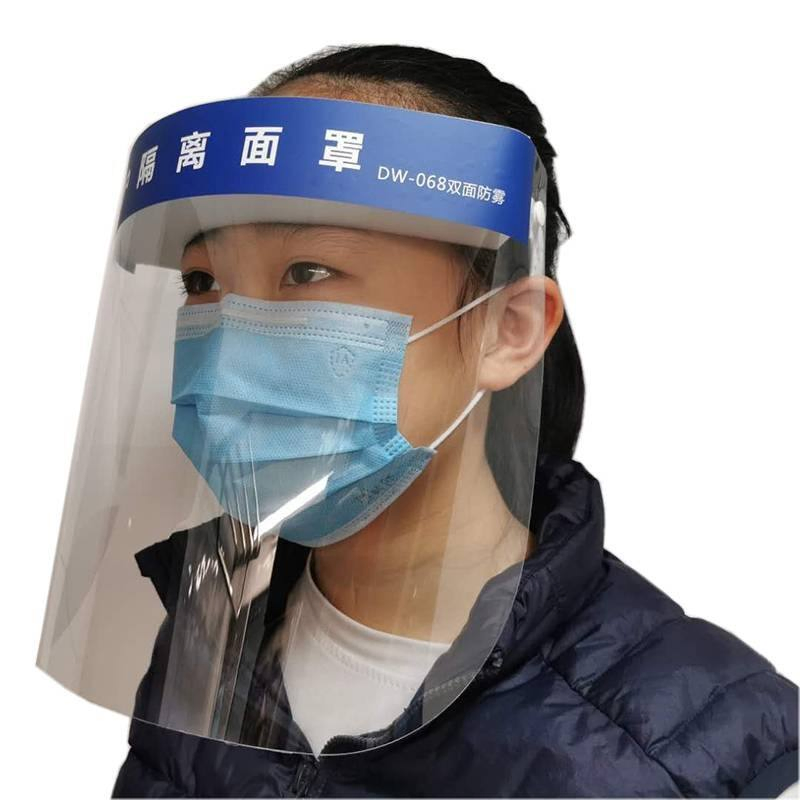 Anti Spit Anti Droplets Face Mask Shield Hat Protector Reusable Clear Eco PC Protective Face Shield Visors with Eye Shield