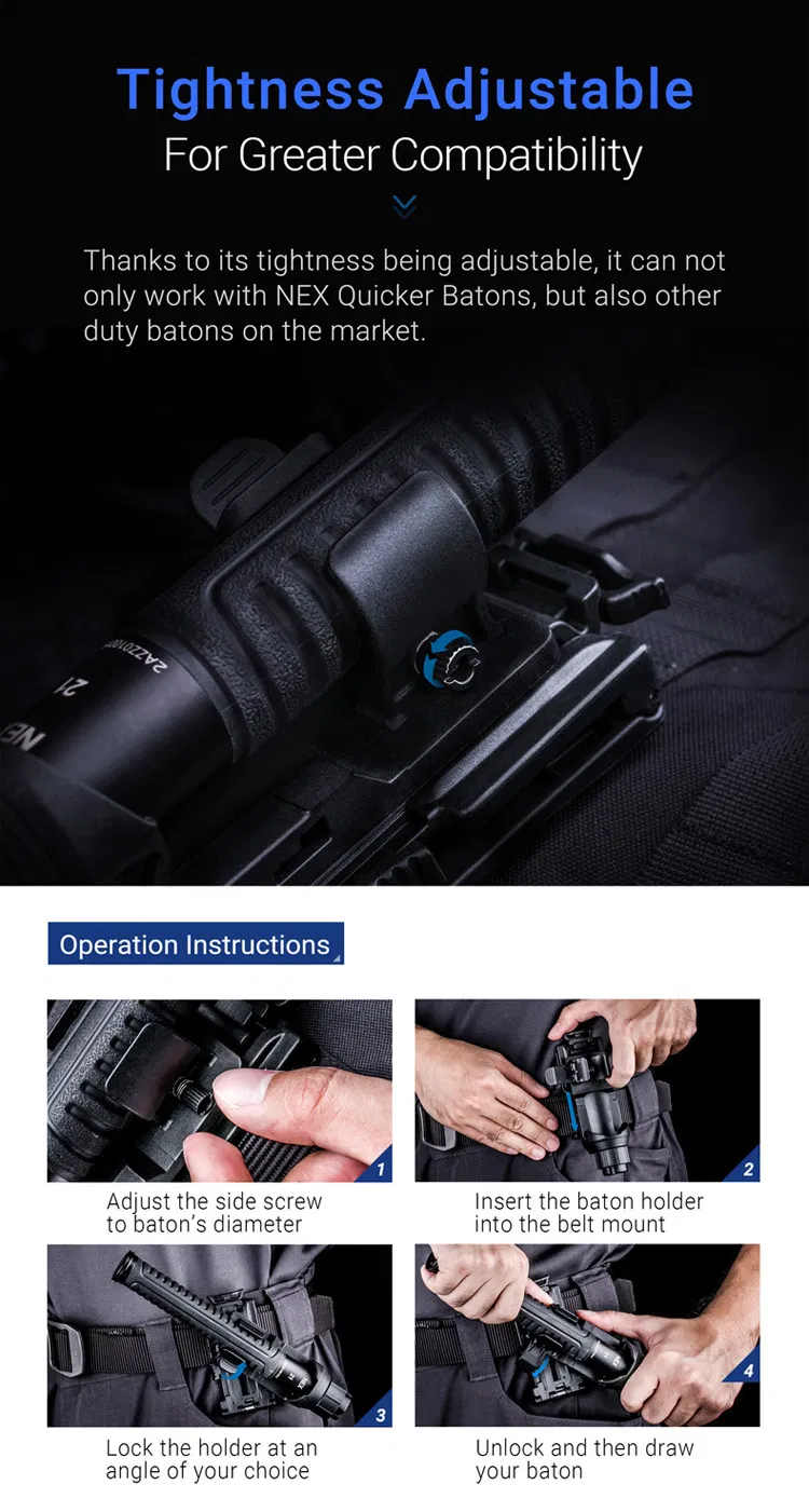 Baton Portable Holder Tactical Holder Durable and Tough Holder for Nex Baton Quic Series