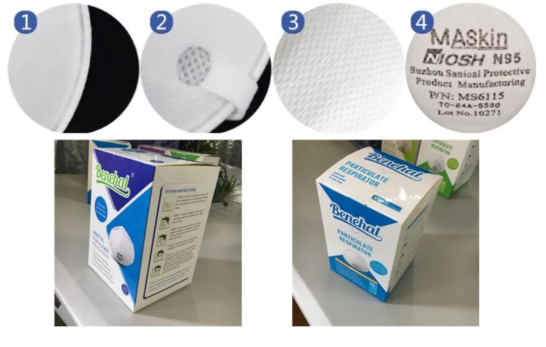 Benehal Má Scara Ce Niosh Mask / En 149 2001 Respiradores Desechables