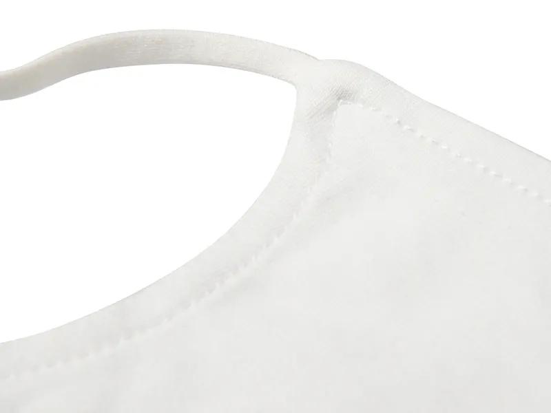 Bestsub Sublimation Adult Face Mask W/ Alu Nose Bridge (Full White with Black Strap)