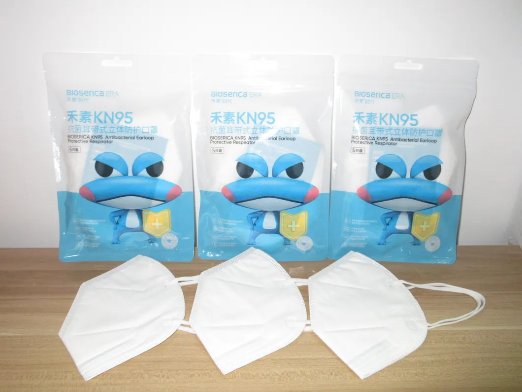 Biosericaera Era White Listed Anti-Bacterial / Anti-Microbial KN95 Respirator Anti-Dust Kn 95 Face Mask FFP2 Mask Tested by SGS in Stock