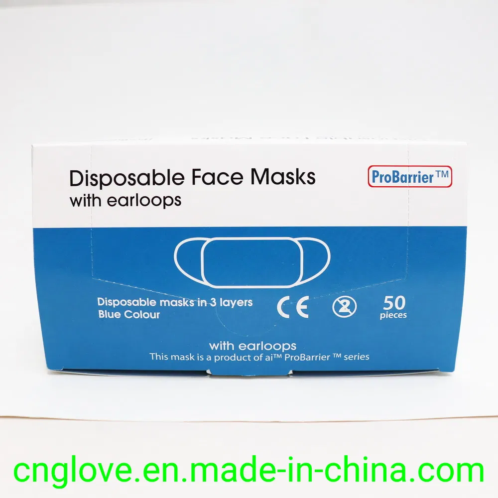 Blue Disposable Face Mask/Protective Mask Wholesale 3ply Ear Loops Non Woven