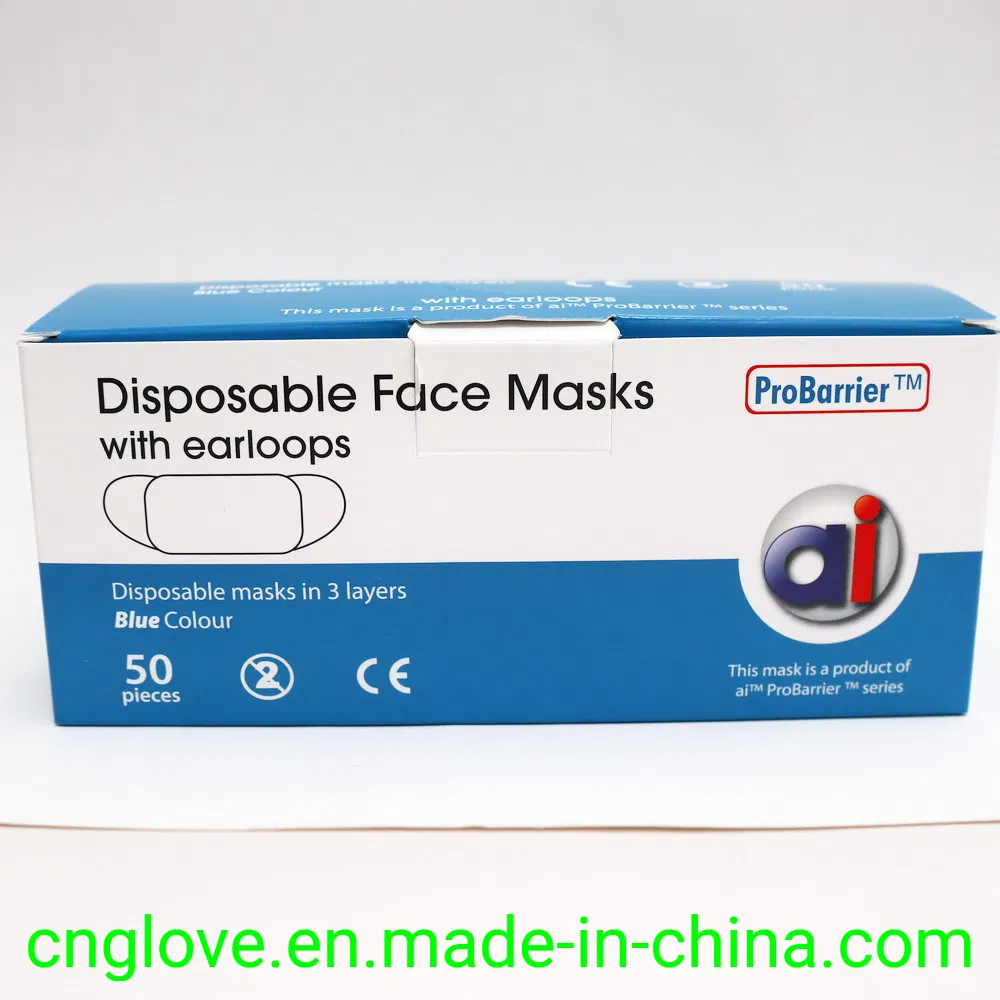 Blue Disposable Face Mask/Protective Mask Wholesale 3ply Ear Loops Non Woven