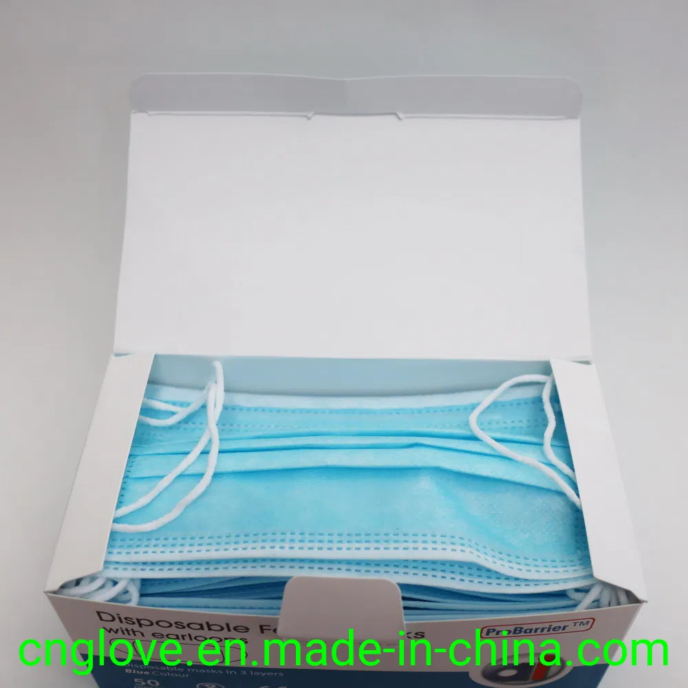 Blue Disposable Face Mask/Protective Mask Wholesale 3ply Ear Loops Non Woven