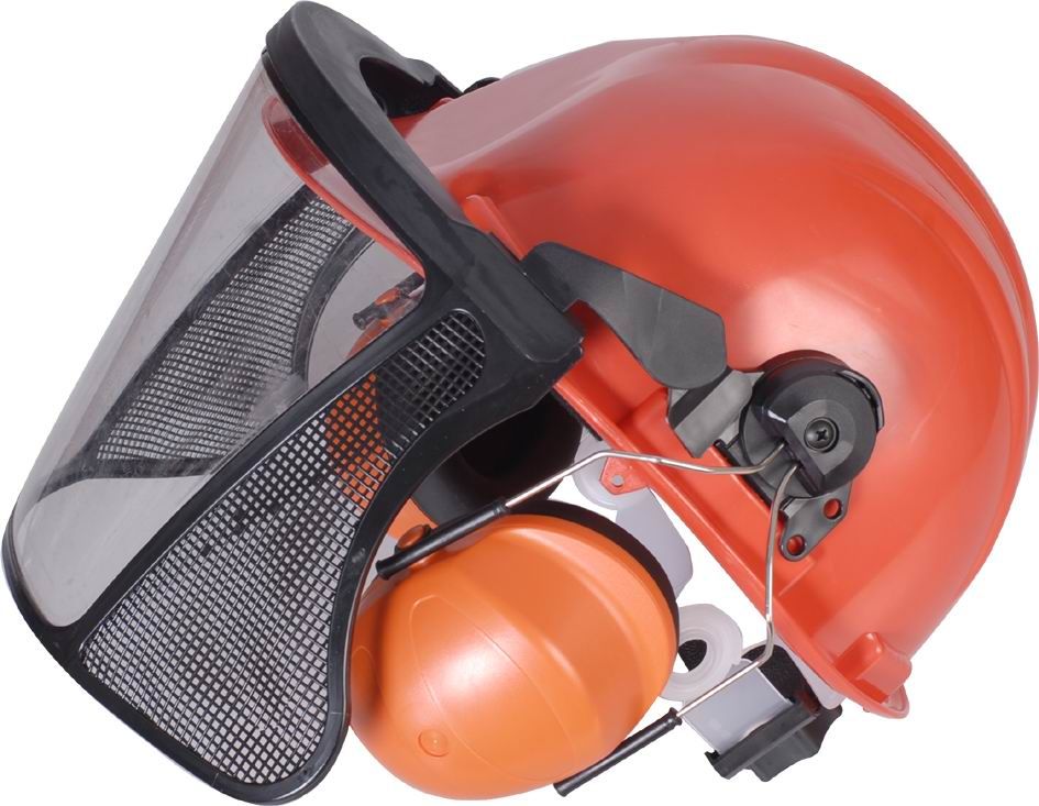 Brand PVC Industrial Face Shield with Ear Muff, Safety Face Shield with Visor
