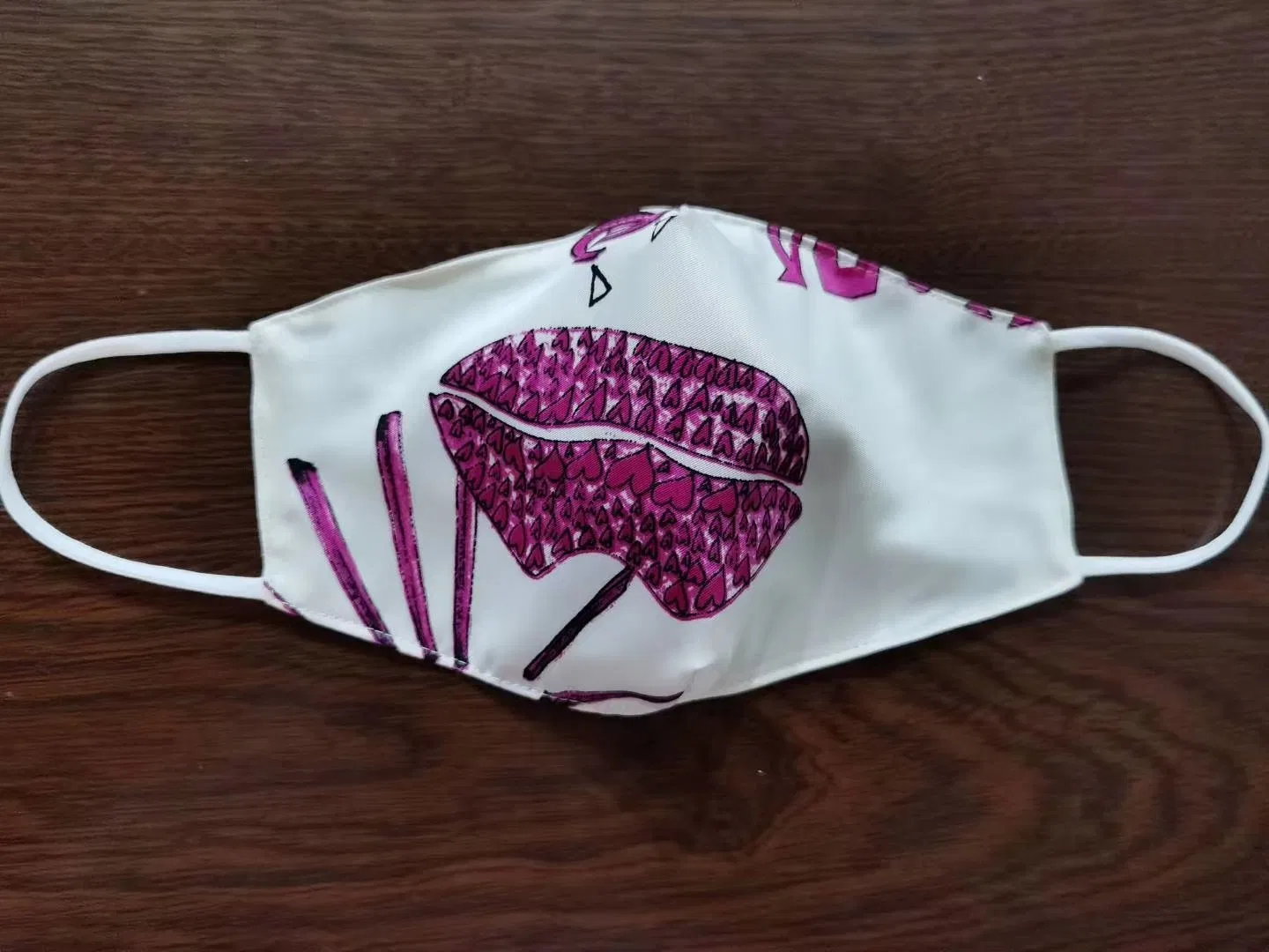 BSCI White Polyester Ladies Protective Face Mask Reusable Mask