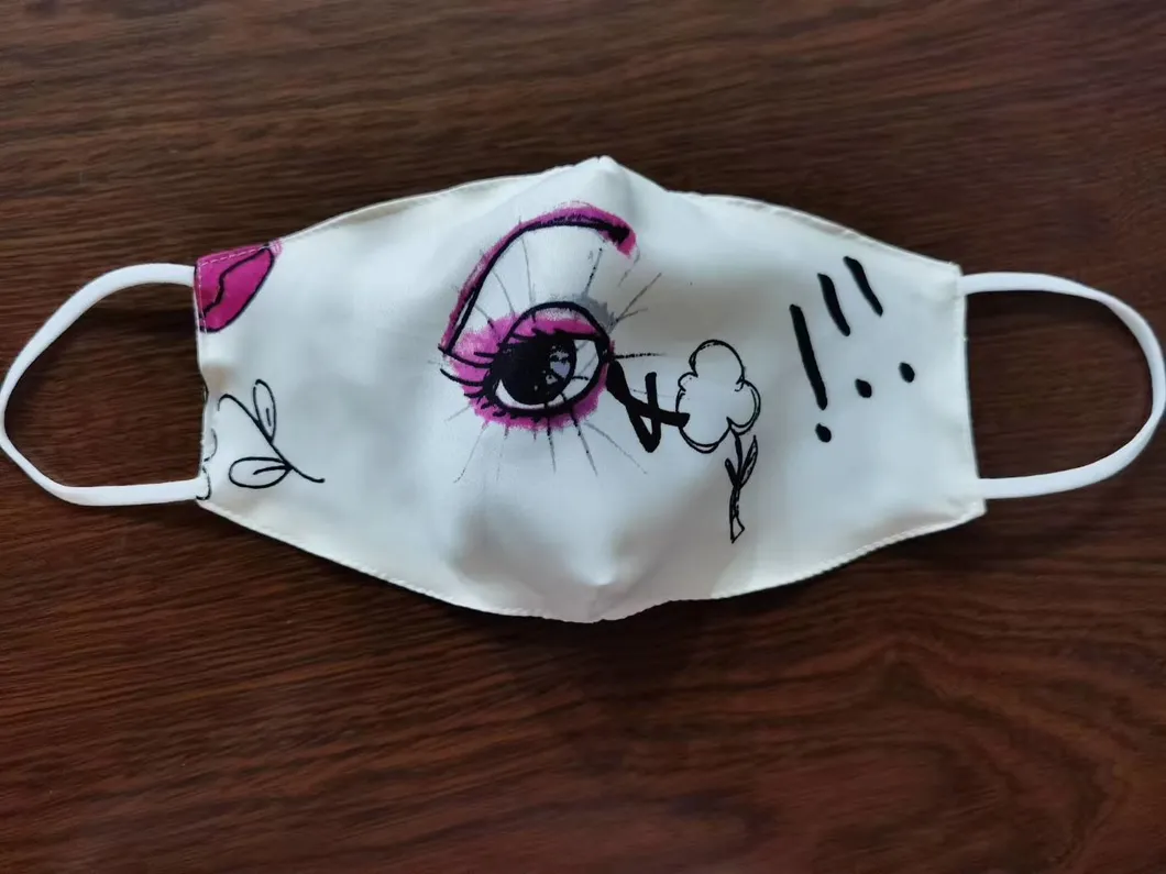 BSCI White Polyester Ladies Protective Face Mask Reusable Mask
