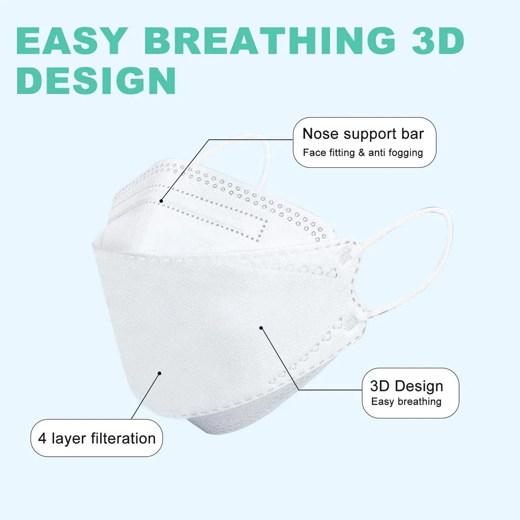 CE Certificates Chinese Whosale Price Dust Fish Mouth Type Kf94 Disposable Face Mask