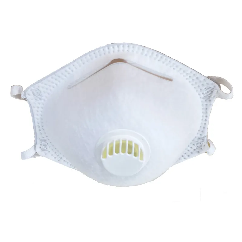 CE Certified White Protective FFP2 Cup Mask, with Filter Valve, Bef>95%