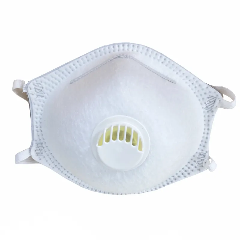 CE Certified White Protective FFP2 Cup Mask, with Filter Valve, Bef>95%