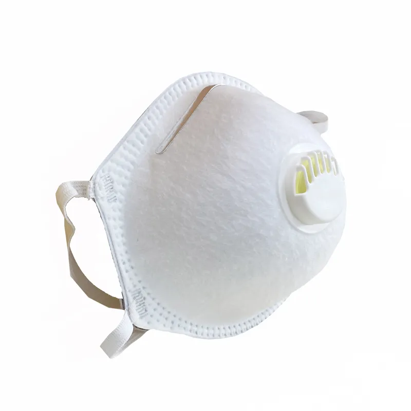 CE Certified White Protective FFP2 Cup Mask, with Filter Valve, Bef>95%