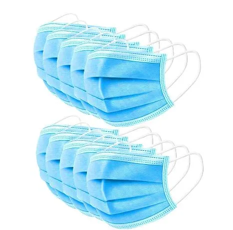 Cheapest Price Mask in Stock Sales to Africal Southeast Asia White Color Disposable Civil Protective Respirator Face Facial Mask