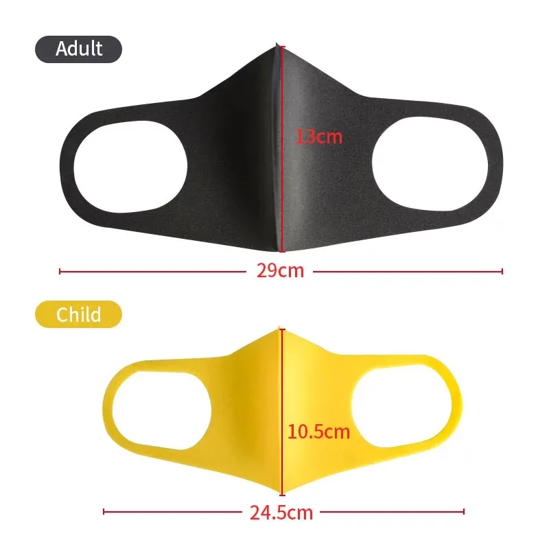 Children Colorful Custom Cloth Sponge Fabric Dustproof Mouth Face Shield Muffle 1 Pack of 3