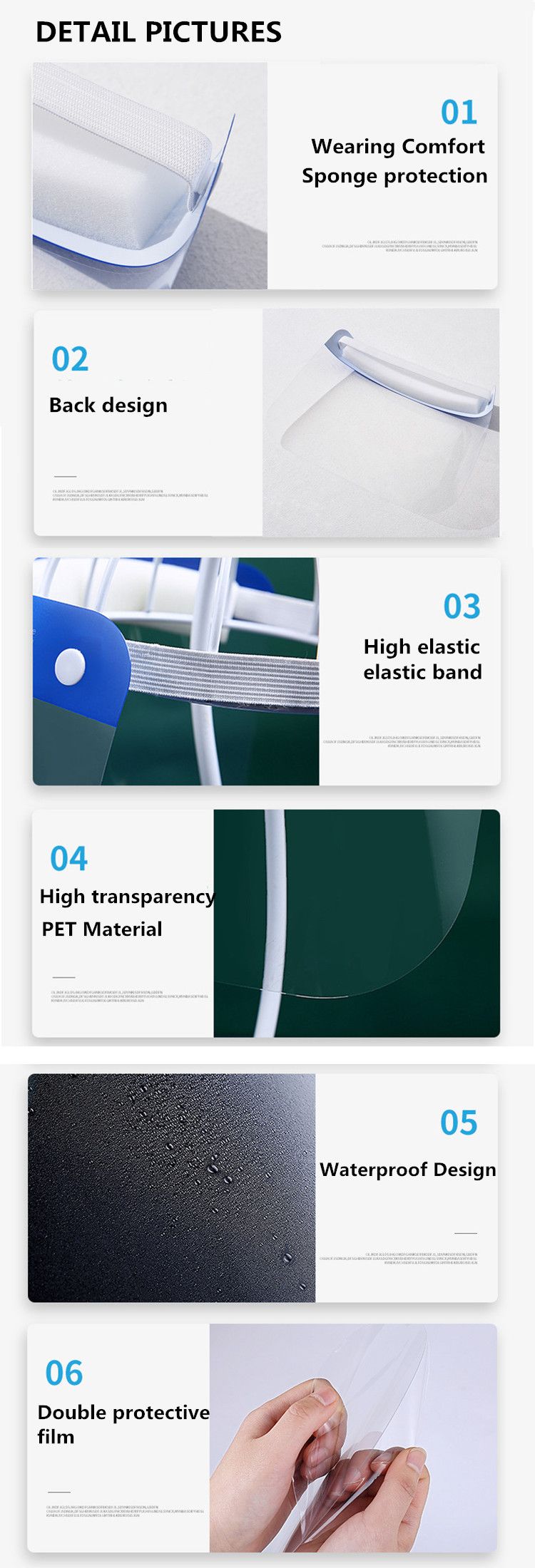 China Protective Equipment Clear Face Shield Plastic Protection Wholesale Manufacturer