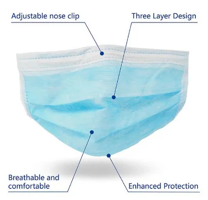 Civil Adult Face Mask Nose Fashion Fabric Disposable Beauty Face Different White/Blue/Black Face Mask