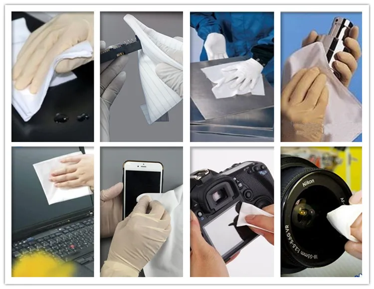 Class 100 Clean Wipe Laser Sealed Lint-Free Clean Room Polyester Cloth Cleanroom Wipers