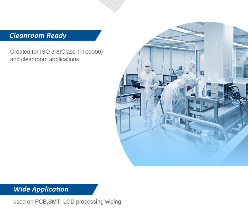 Cleanroom Non Woven Polyester Wiper, Polyester Wiper, Microfiber Cleanroom Wiper