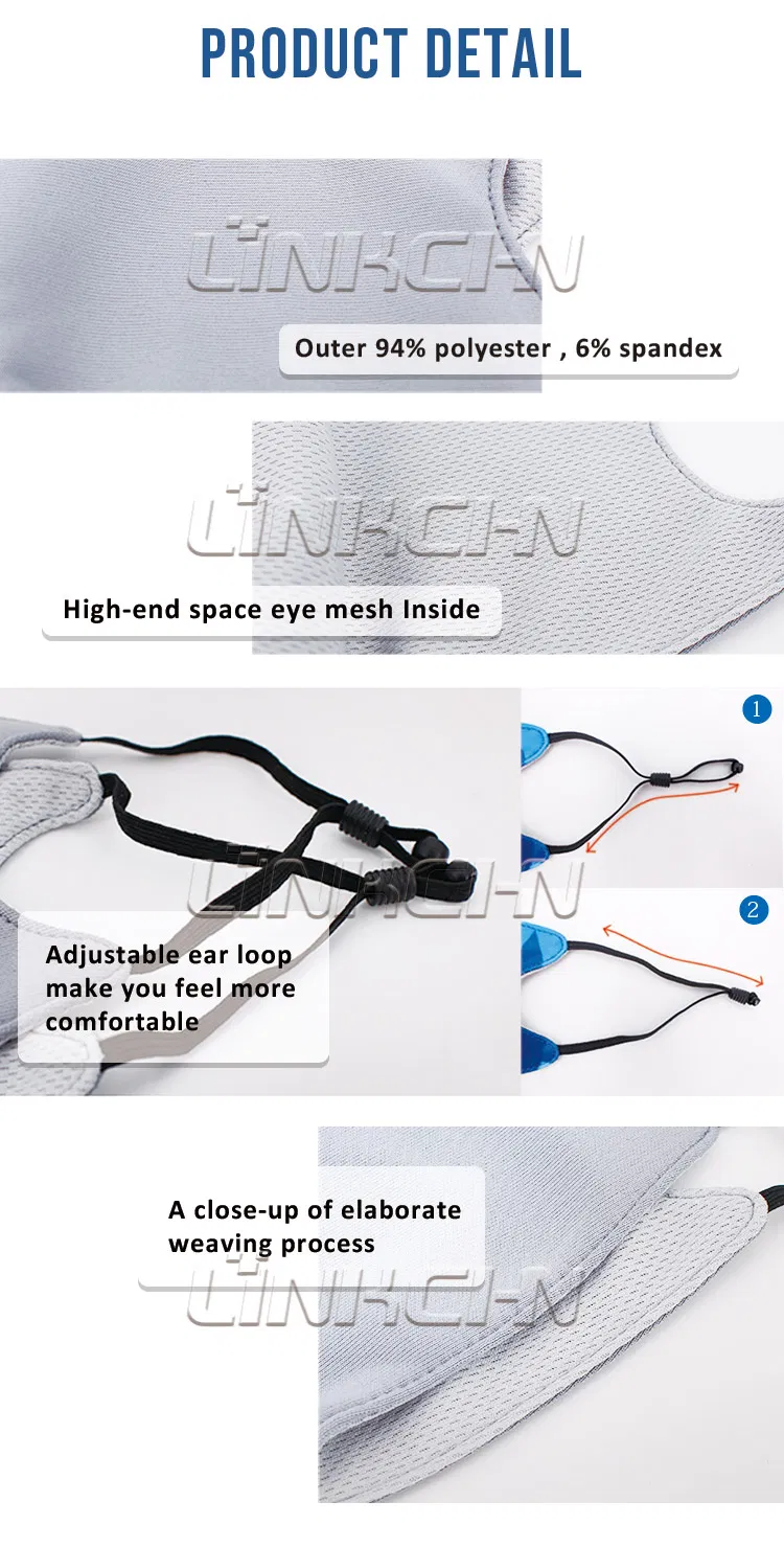 Custom Polyester Fabric Cotton Cloth Filter Protective Reusable Face Masks