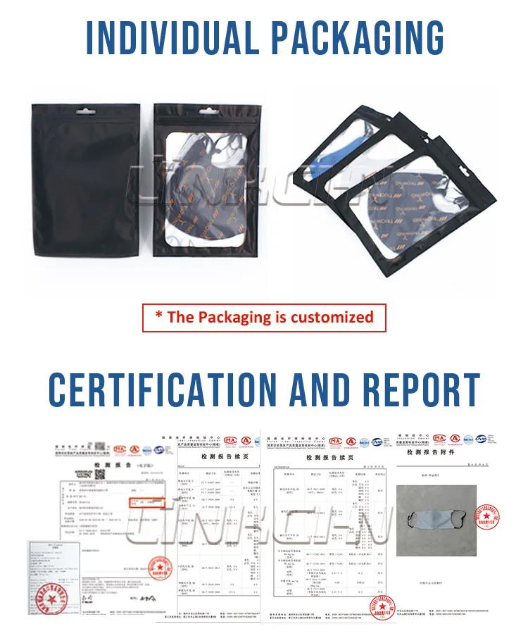 Custom Polyester Fabric Cotton Cloth Filter Protective Reusable Face Masks