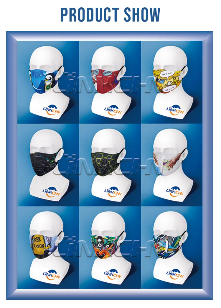 Custom Polyester Fabric Cotton Cloth Filter Protective Reusable Face Masks