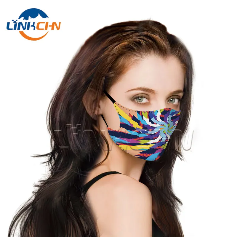 Custom Polyester Fabric Cotton Cloth Filter Protective Reusable Face Masks
