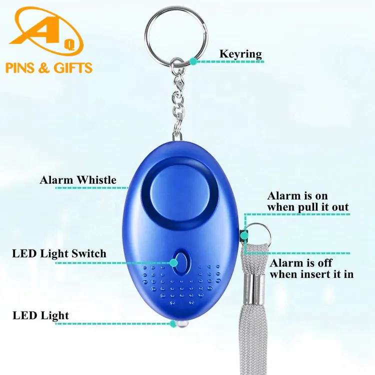 Custom Zinc Alloy Famous Self Defense Alarm Keychain Tag Metal Stainless Steel Plush Wholesale Crocs Shoe Keyring
