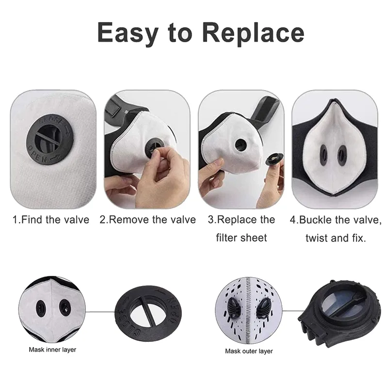 Disposable Earloop Non Woven Mask Valve Filter Breathing Valve Anti Dusty