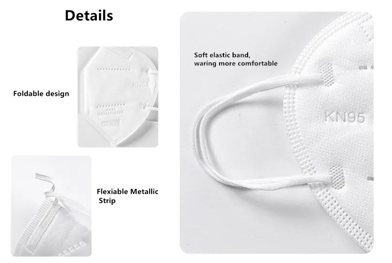 Disposable Face Mask Dust Particulate Respirator Dusty KN95 Face Mask