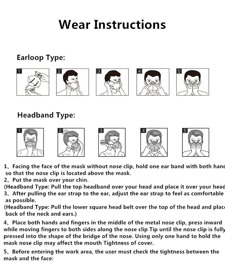 Disposable Face Mask Dust Particulate Respirator Dusty KN95 Face Mask