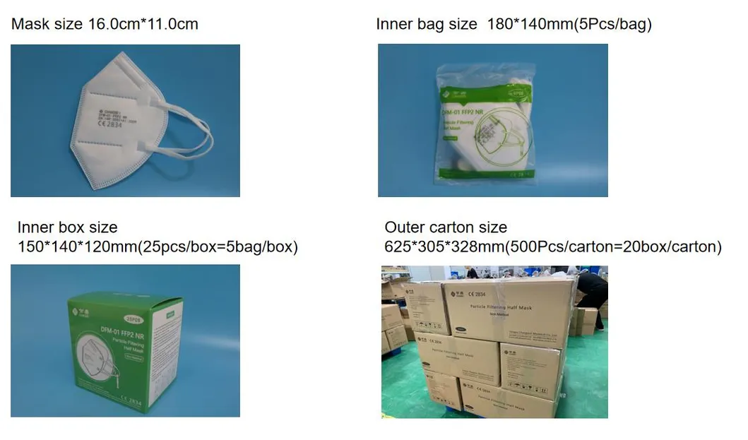 Disposable Face Mask FFP2 Nr Protective Mask with 5 Layers